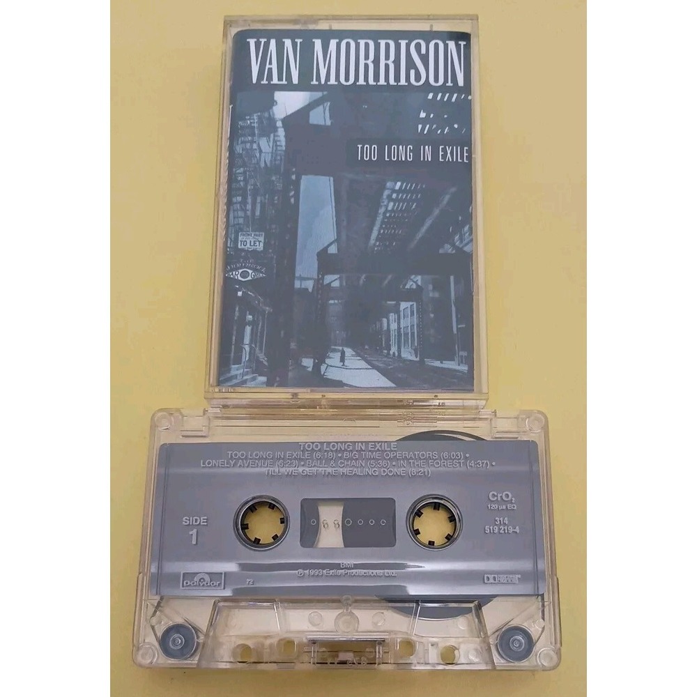 Van Morrison Too Long in Exile Cassette Tape 1993 Polydor 0731451921940 Rock VG